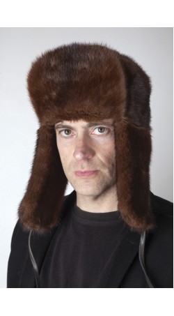 Scandinavian mink fur hat, Russian style